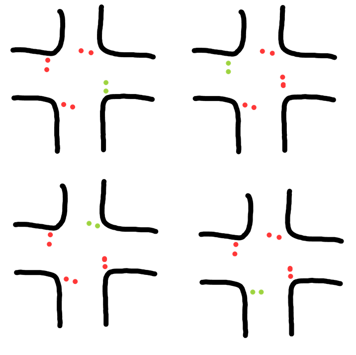 4 step 4 way intersection